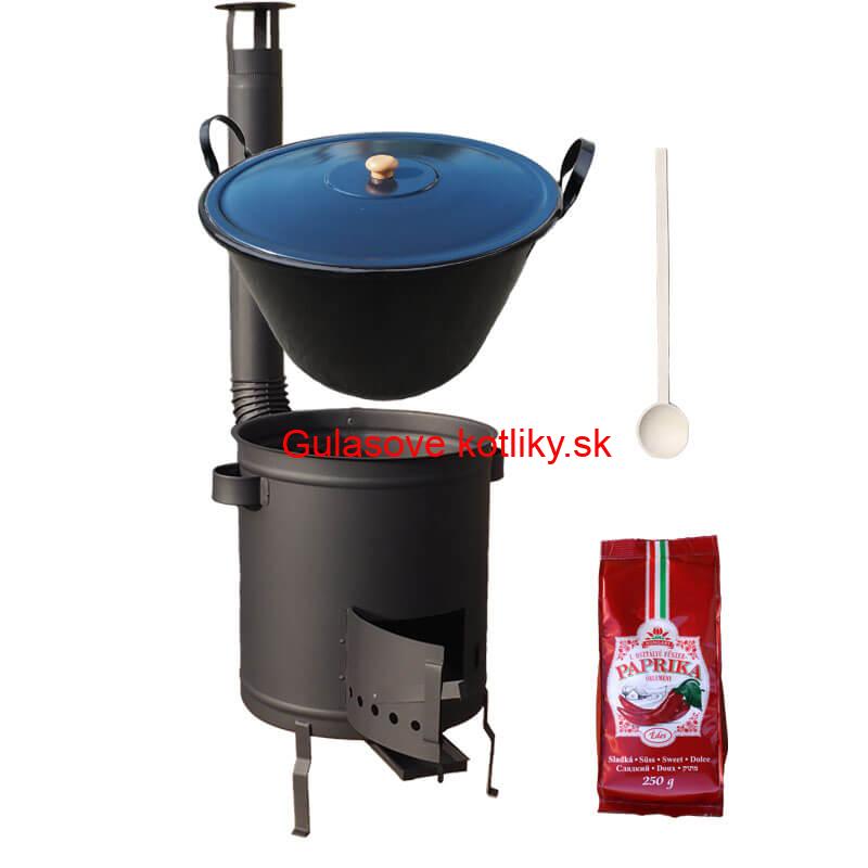 Smaltovaný kotol 70 L + hrubostenná kotlina 53 cm (1,5 mm) STRONG PLUS 600 + sladká paprika 250 g