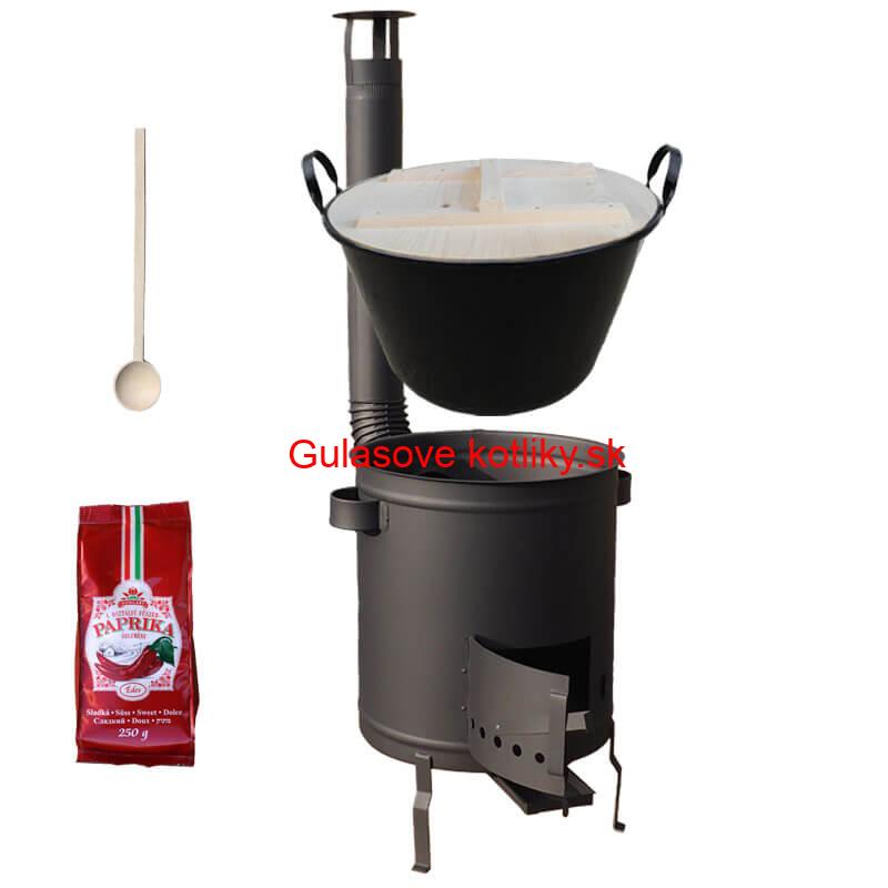 Smaltovaný kotol 80 L + hrubostenná kotlina 60 cm (1,5 mm) STRONG PLUS 600 + sladká paprika 250 g