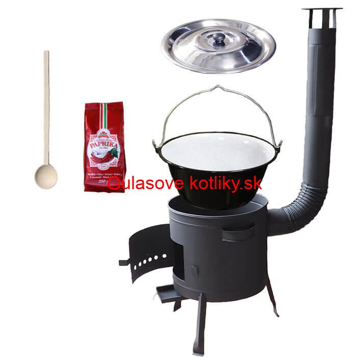 Smaltovaný kotlík 22 L (1,2 mm) + hrubostenná (1,5 mm) žiaruvzdorná kotlina BALKY STRONG 42 PLUS 600