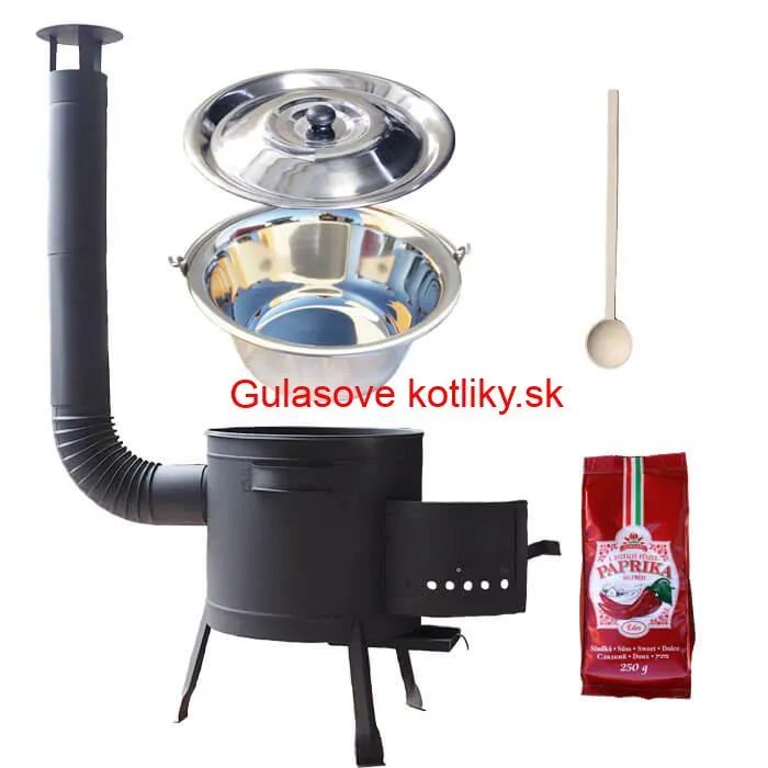 Nerezový kotlík 22 L (0,8 mm) INOX + hrubostenná (1,5 mm) žiaruvzdorná kotlina BALKY STRONG 42 PLUS 600
