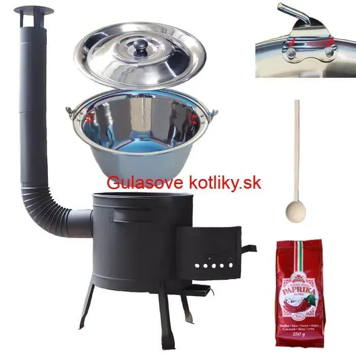 Nerezový kotlík 20 L (1,2 mm) INOX + hrubostenná (1,5 mm) žiaruvzdorná kotlina BALKY STRONG 42 PLUS 600