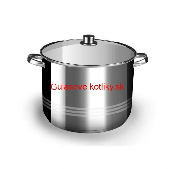 Nerezový hrniec 9 L + sklenená pokrievka