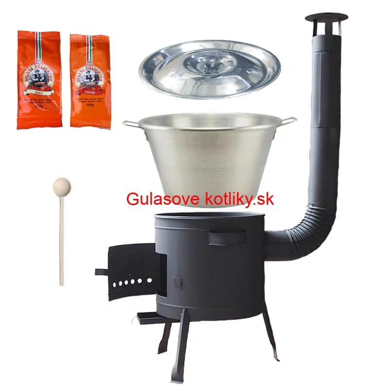 Nerezový kotol 40 L + nízka kotlina 45 PLUS 600 + paprikové korenie na guláš