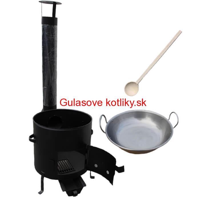 Železná panvica 36 cm na grilovanie + Kotlina 36 cm a vareška Garden Barbecue