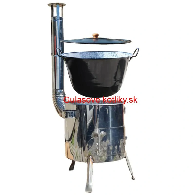 Smaltovaný kotol 60 L + nerezová kotlina 53 cm LUSTRO