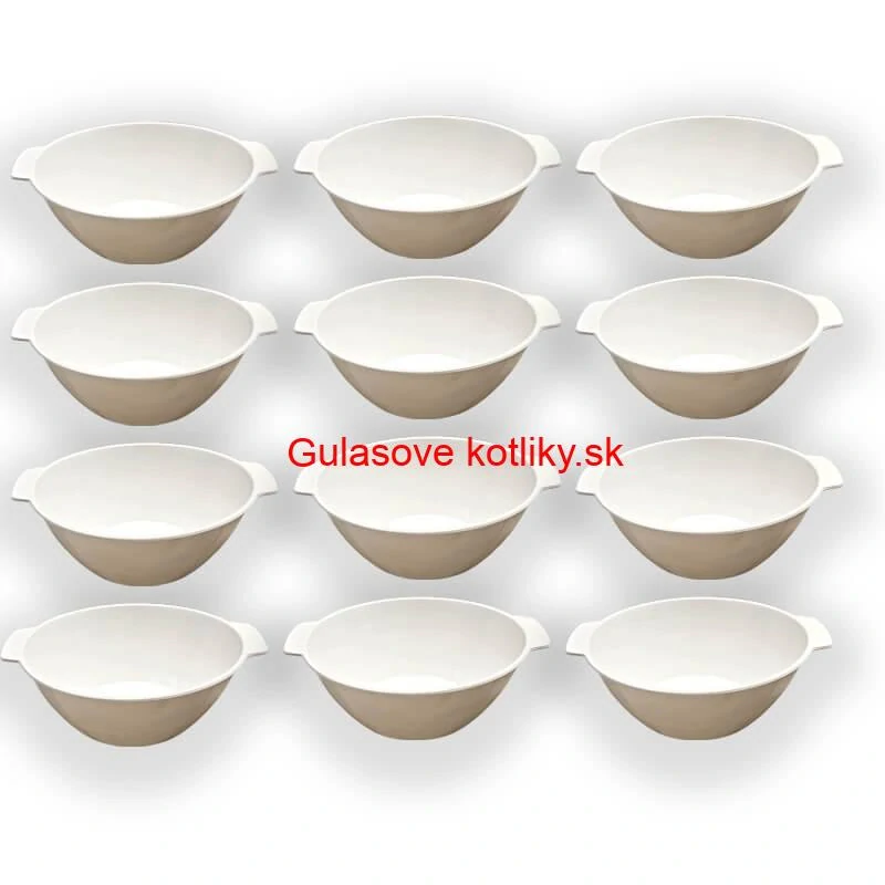 Sada 12 ks: Plastová miska na fajnový kotlíkový guláš a polievky – 500 ml