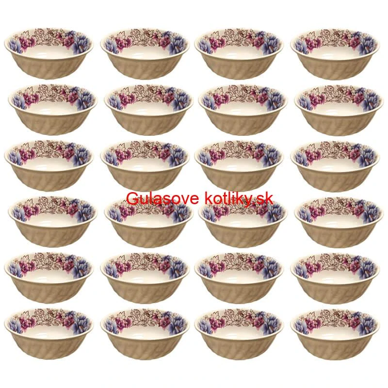 Plastová miska s kvetinovým vzorom (750 ml) – teraz v sade 24 kusov!