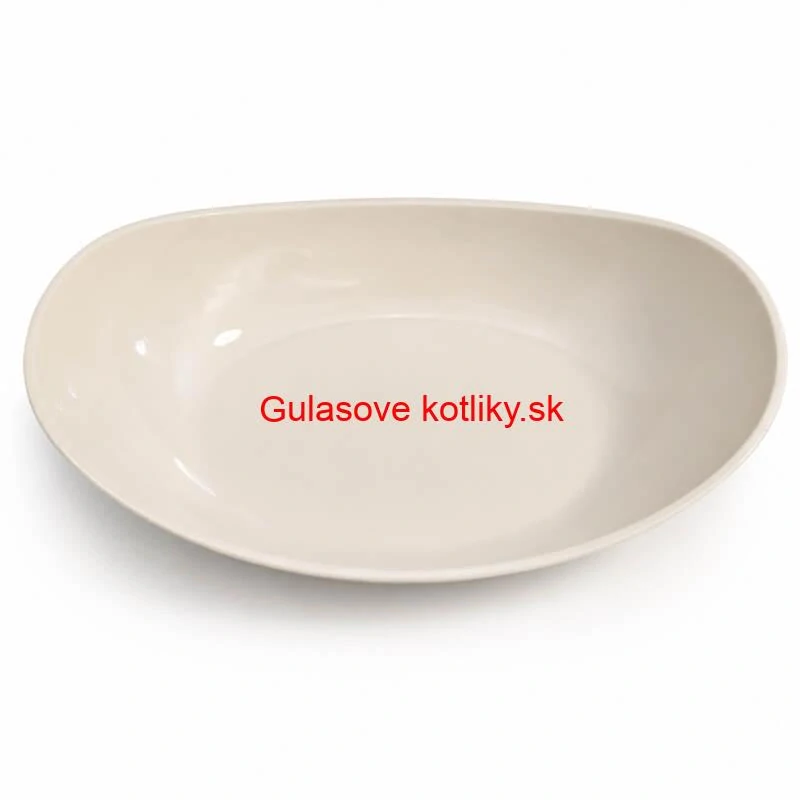 Plastová servírovacia miska loďka 28,5 cm – smotanová