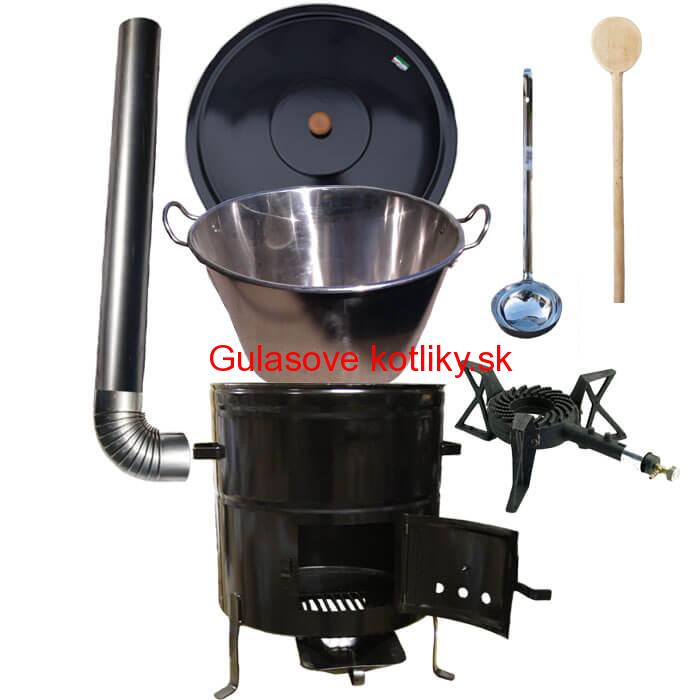 Zabíjačková nerezová súprava 80L MAX + liatinový horák KEMPER