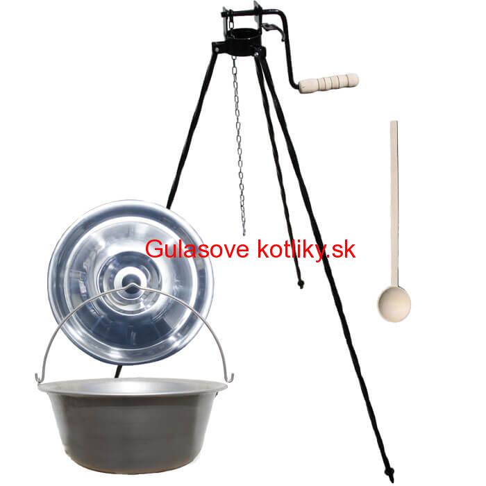 Nerezový kotlík 10 L (1,5 mm)+ stojan s kladkou VAR