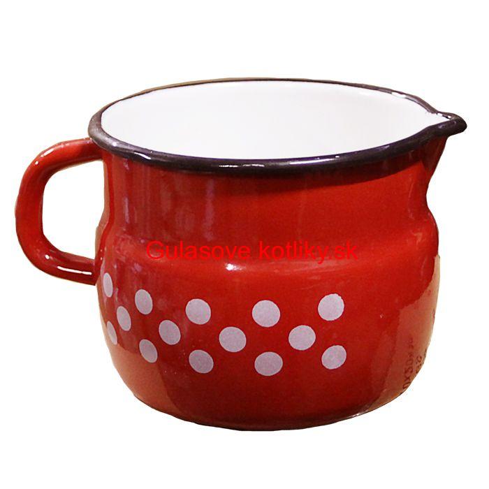 Smaltovaný hrnček s výlevkou 1,5 L