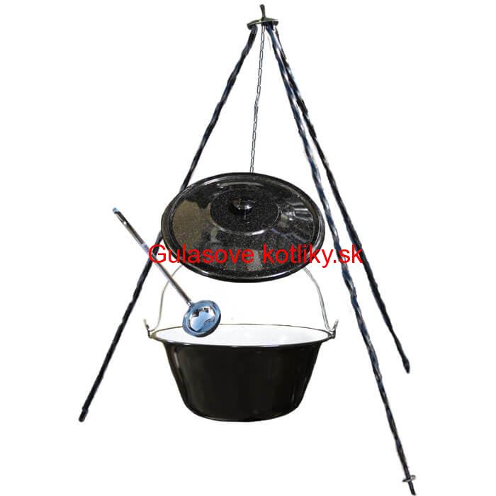 Smaltovaný kotlík 8 L+ pokrievka + stojan