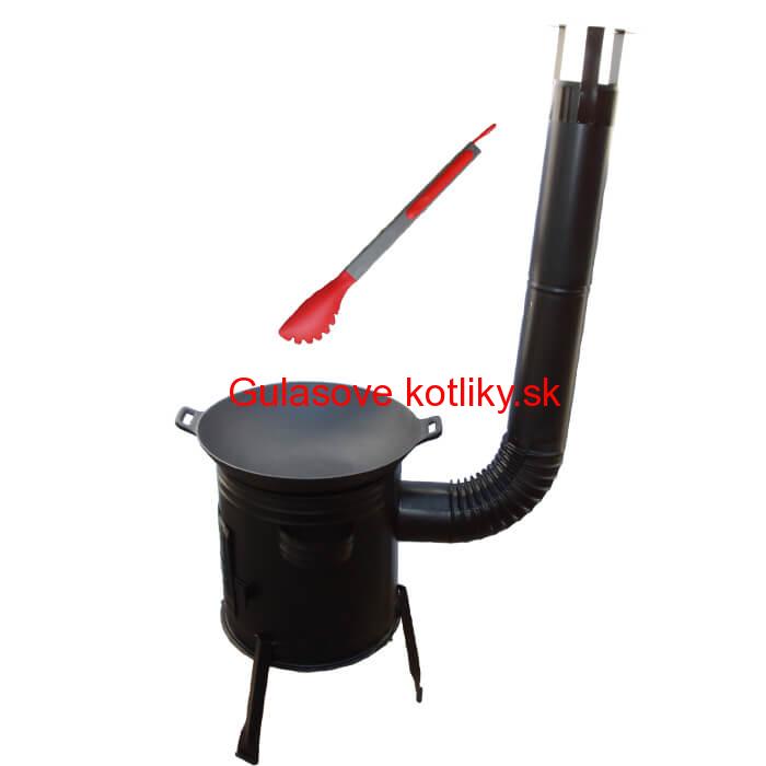 Liatinový wok 36 cm + kotlina 31 cm a obracačka WOK AZIA