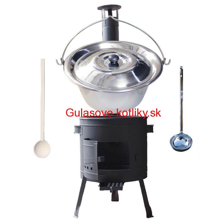 Nerezový kotlík 22 L (0,8 mm) + nízka kotlina 42 cm PLUS 600