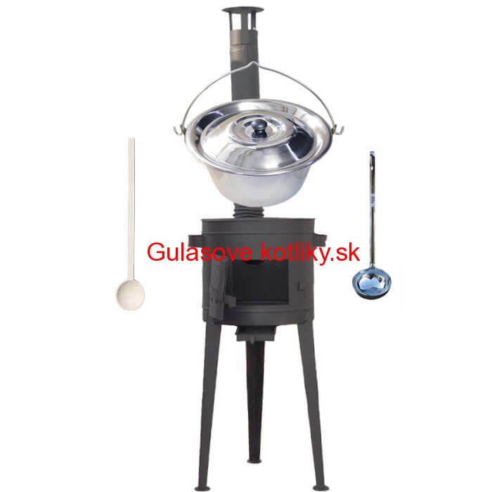Kotlíkový gulášový set 42 PLUS 600 + nerezový kotlík 20 L (0,8 mm)