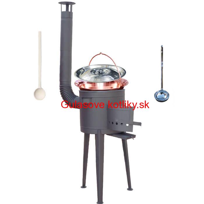 Medený kotlík 30 L (1,2 mm) + vysoká kotlina 45 cm PLUS 600