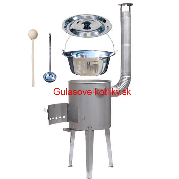 Antikorový kotlík 20 L (0,8 mm) + nerezová kotlina 42 cm LUXUS