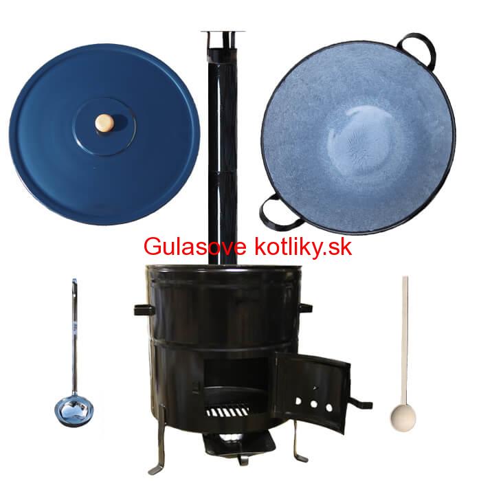 Smaltovaný kotol 70 L + kovová kotlina 56 cm BIG PARTY