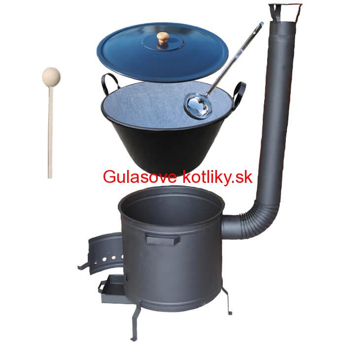 Smaltovaný kotol 80 L + žiaruvzdorná kotlina 60 cm PLUS 600