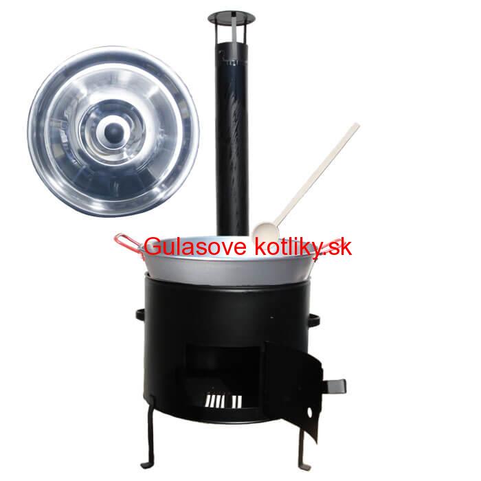 Panvica PAELLA (WOK) 36 cm + kovová kotlina 36 cm GARCIMA