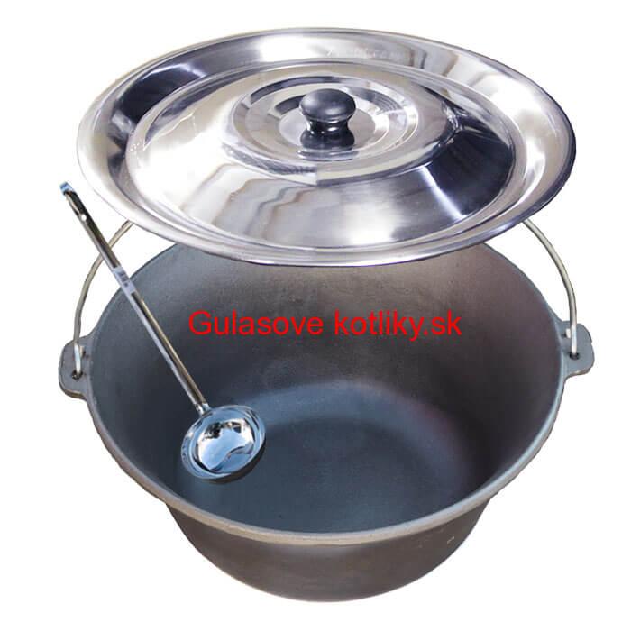 Liatinový kotlík 16 L + antikorová pokrievka