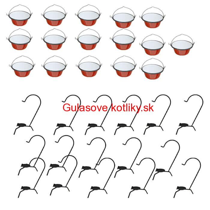 Servírovacia súprava SMALT RED 16 ks