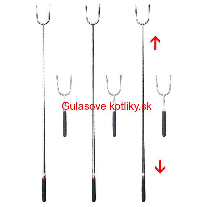 Vidličky na opekanie 24,5 cm - 84,5 cm – teleskopické 6 ks
