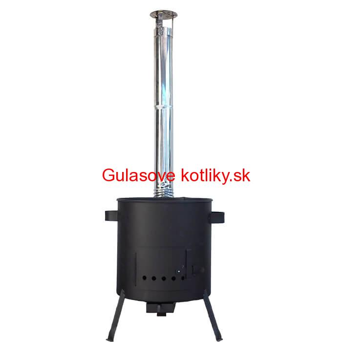 Kotlina 42 cm (1 mm) s žiaruvzdornou farbou PLUS 600 + nerezový dymovod