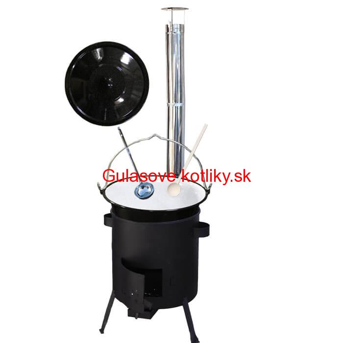 Smaltovaný kotlík 25 L + žiaruvzdorná kotlina (1 mm) 42 PLUS 600