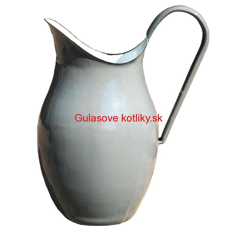 Smaltovaná krhla 2 L ŠEDÁ