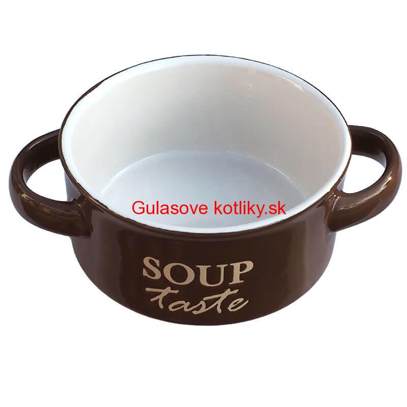Keramická miska na polievku-hnedá SOUP