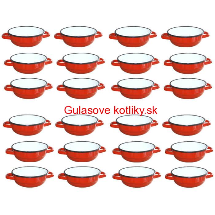 Súprava smaltovaných selských misiek 18 cm 24 ks