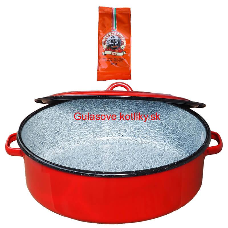 Smaltovaný kastról s pokrievkou 10 L CLASSIC + paprikové korenie na guláš