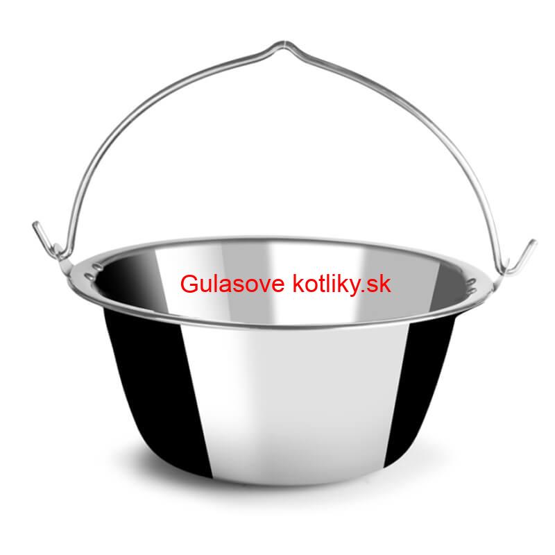 Nerezový kotlík 20 L (1,2 mm) + Nerezová kotlina 42 INOX + vareška + misky 12 ks