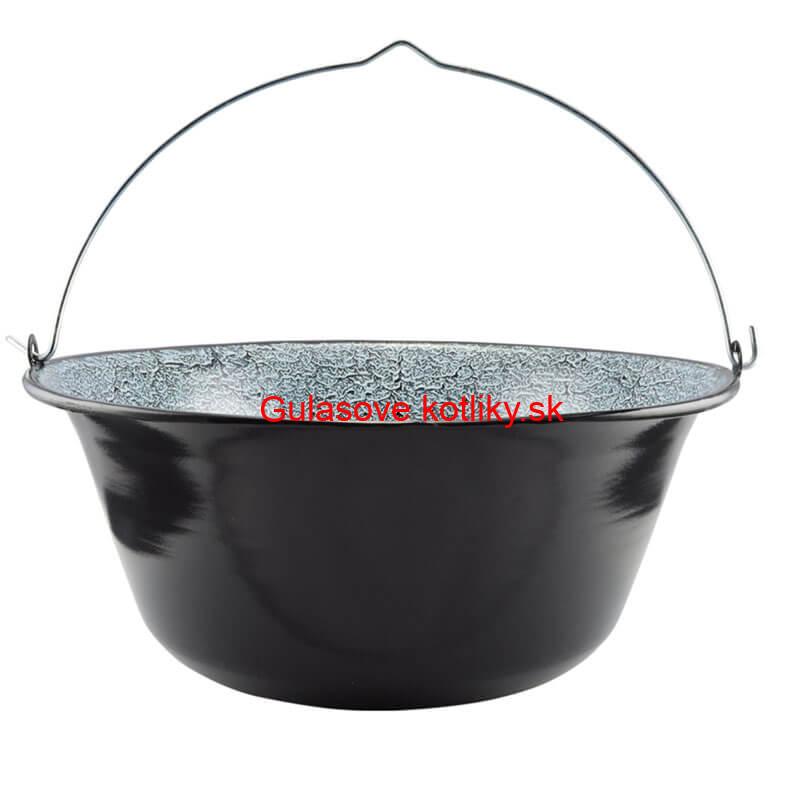 Smaltovaný kotlík 16 L + nerezová kotlina 39 INOX + misky 12 ks