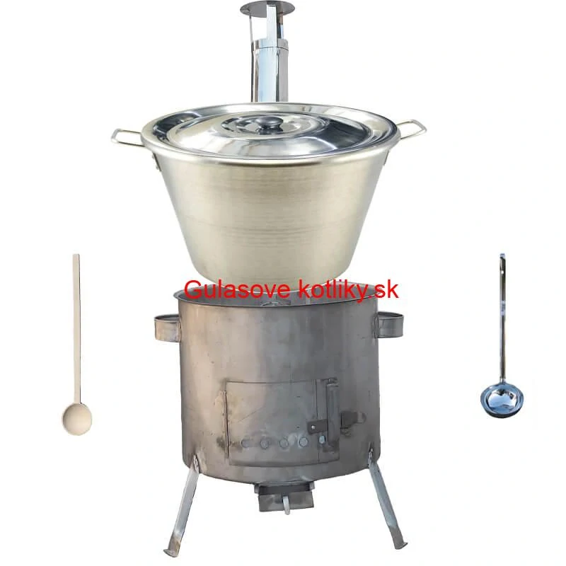 Nerezový kotol 40 L (1,2 mm) INOX + nerezová kotlina 45 cm (1,5 mm) STRONG CLASSIC