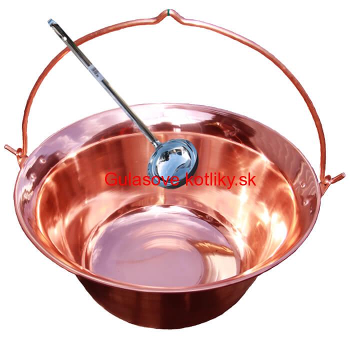 Medený kotlík 10 L + antikórová naberačka