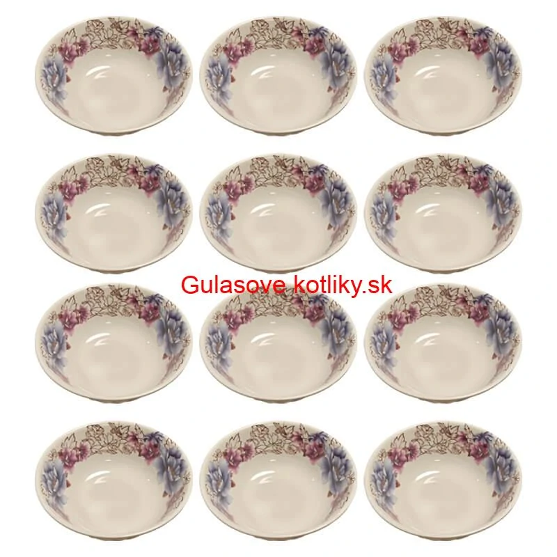 Plastová miska s kvetinovým vzorom (750 ml) – teraz v sade 12 kusov!