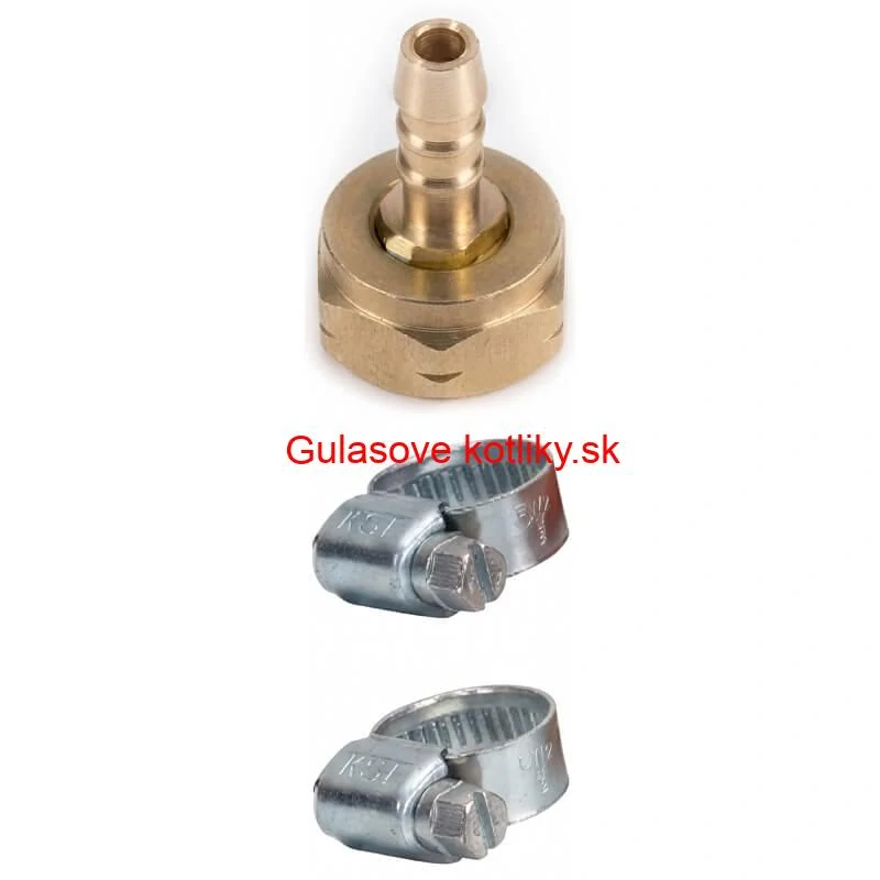 Plynová hadica 2,5 m + 2 svorky + ľavá matica (20 bar)