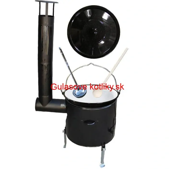 Smaltovaný kotlík 25 L (1,2 mm) + smaltovaná kotlina 42 cm + vareška a naberačka Easy party