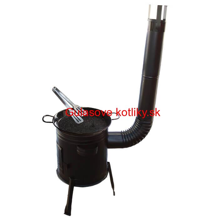 Paella smaltovaná panvica 38 cm + Kotlina 36 cm a obracačka na mäso Party