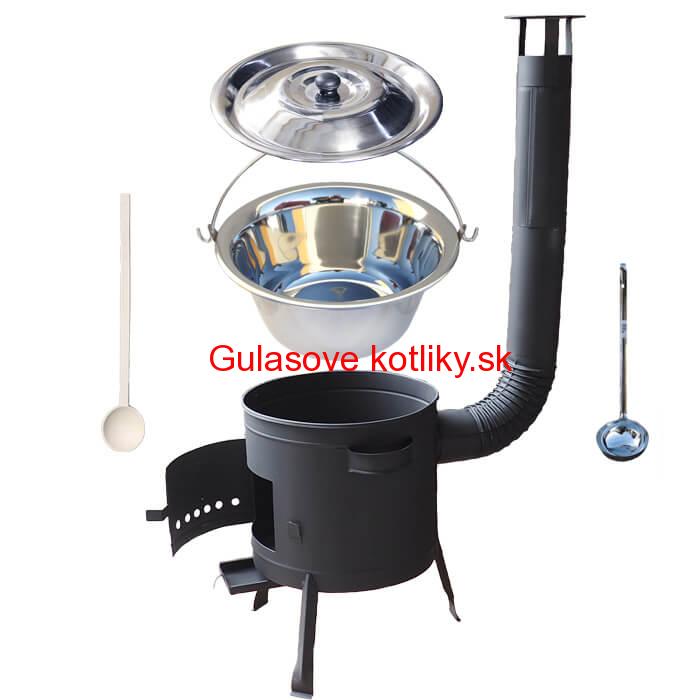 Nerezový kotlík 22 L (0,8 mm) + nízka kotlina 42 cm PLUS 600