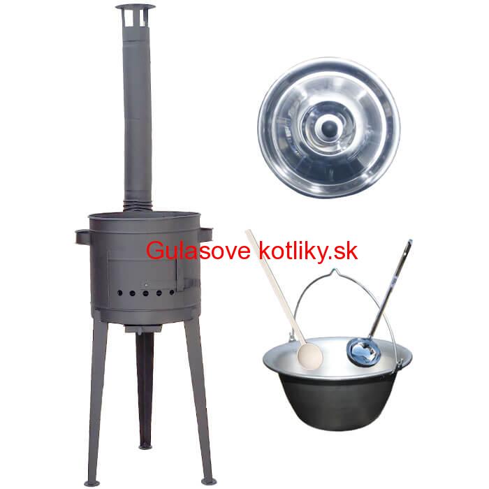 Kotlíkový gulášový set 36 PLUS 600 + hrubostenný nerezový kotlík 15 L (1,5 mm)