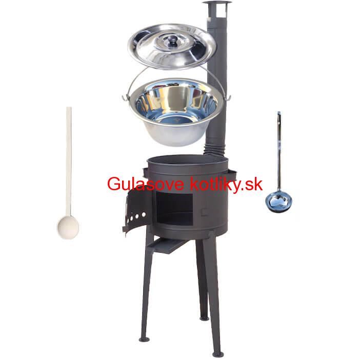 Kotlíkový gulášový set 42 PLUS 600 + nerezový kotlík 20 L (0,8 mm)