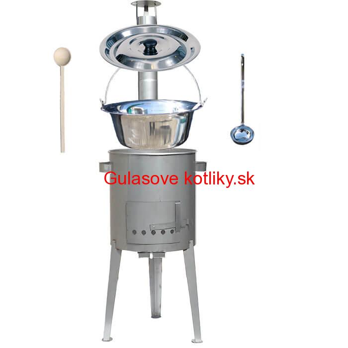 Antikorový kotlík 15 L (1,2 mm) + nerezová kotlina 36 cm LUXUS