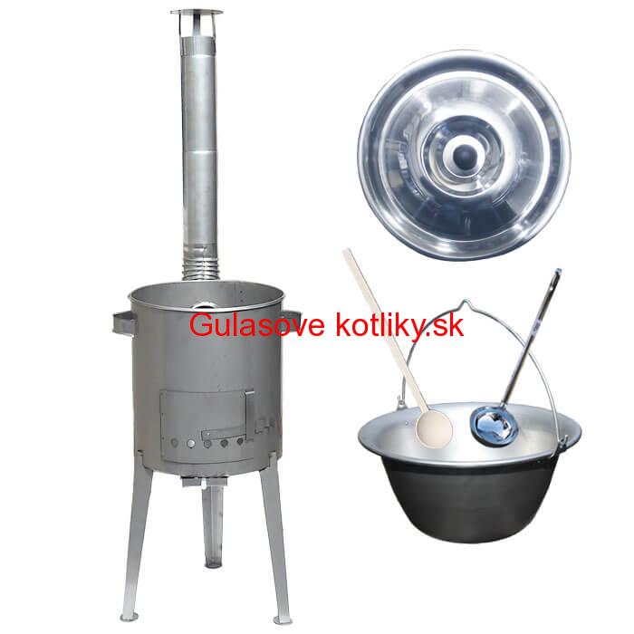 Nerezový kotlík 20 L (1,5 mm) + nerezová kotlina 42 cm LUXUS