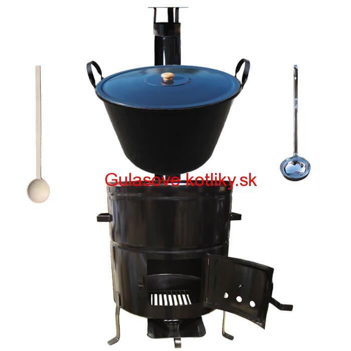 Smaltovaný kotol 60 L + kovová kotlina 53 cm BIG PARTY