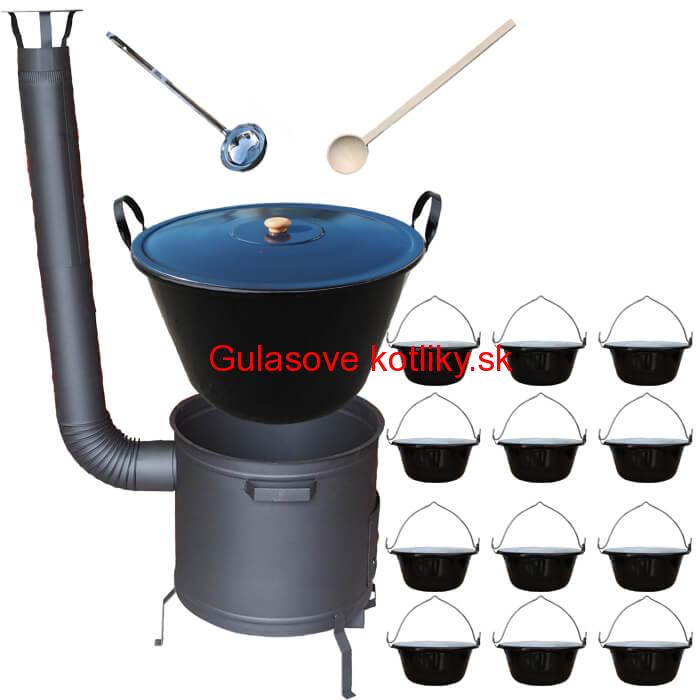 Smaltovaný kotol 70 L servírovacie kotlíky (12 ks) PLUS 600