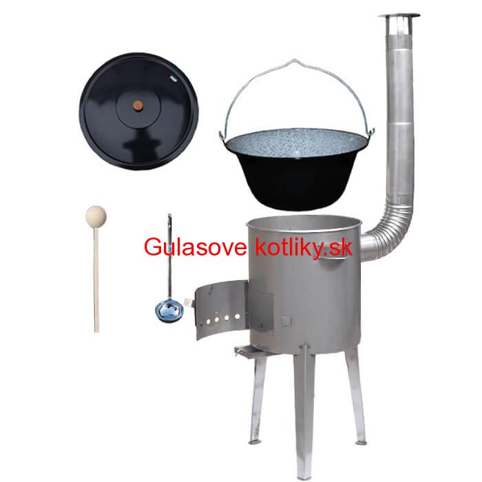Smaltovaný kotlík 30 L (1,2 mm) + nerezová kotlina 45 cm LUXUS