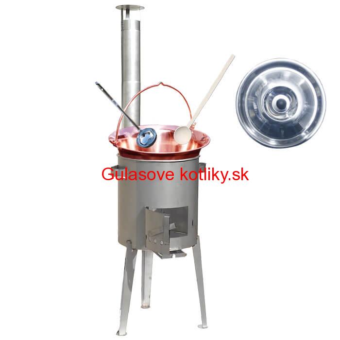 Medený kotlík 30 L (1,2 mm) + nerezová kotlina 45 cm LUXUS